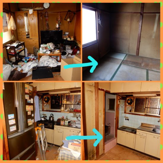 兵庫県神戸市長田区上池田で遺品整理を施工した室内残置物が分かる画像です。